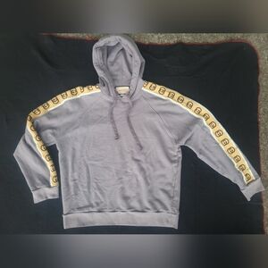 Men's AUTHENTIC Gucci Grey Cotton Jersey Hoodie with Interlocking G Sleeves